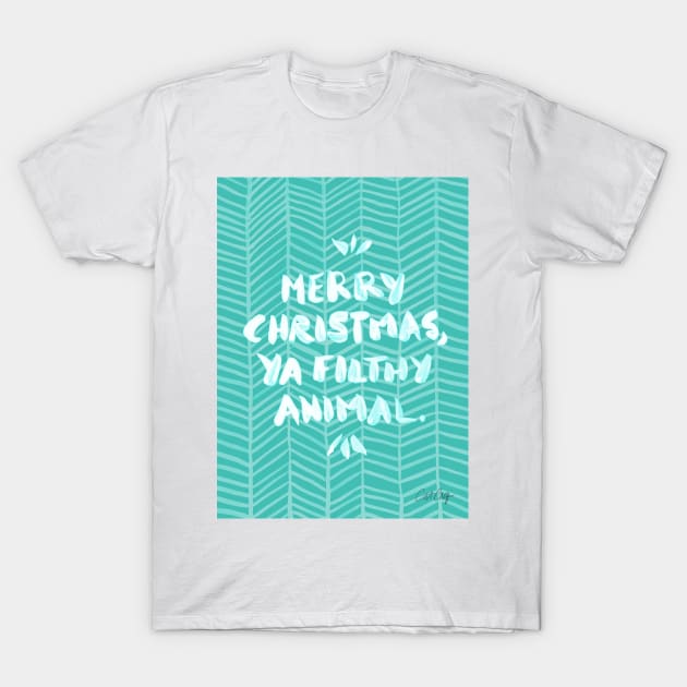 filthy animal turquoise T-Shirt by CatCoq